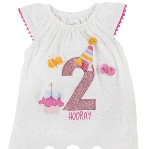 Mud Pie Toddler Girl "2" Birthday Tunic, Size: 24m-2T